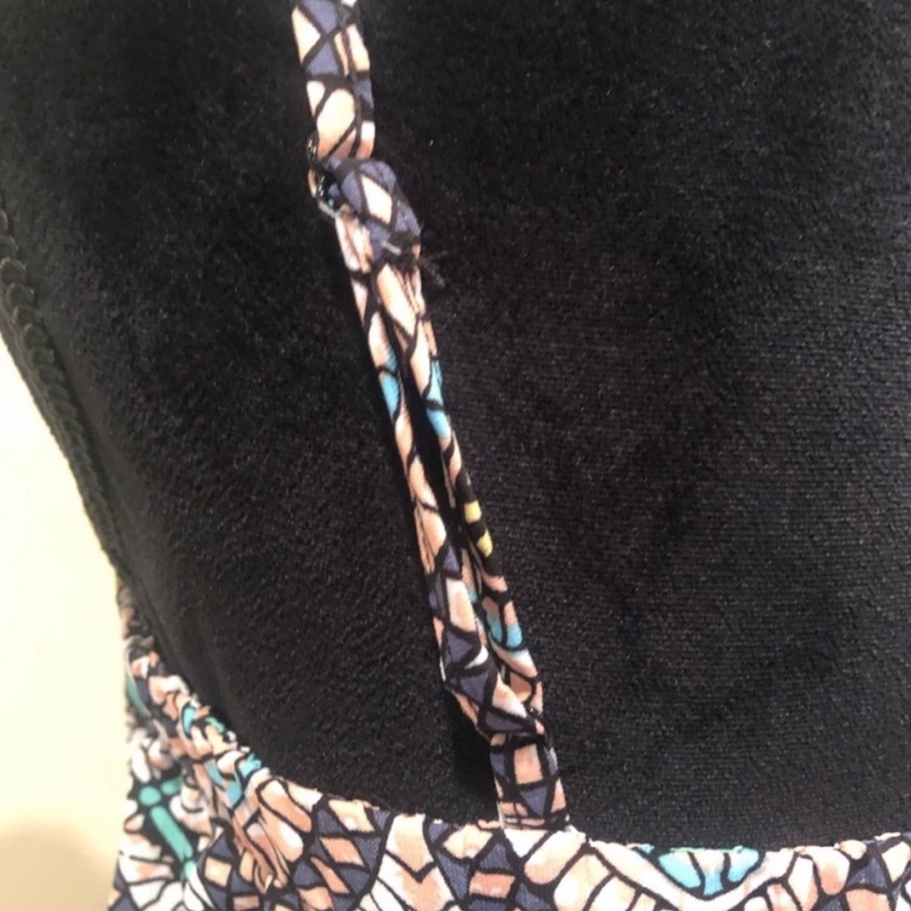 Molly Bracken abstract Print spaghetti strap elastic waist jumpsuit size small - Picture 8 of 10